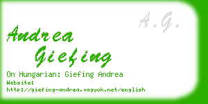 andrea giefing business card